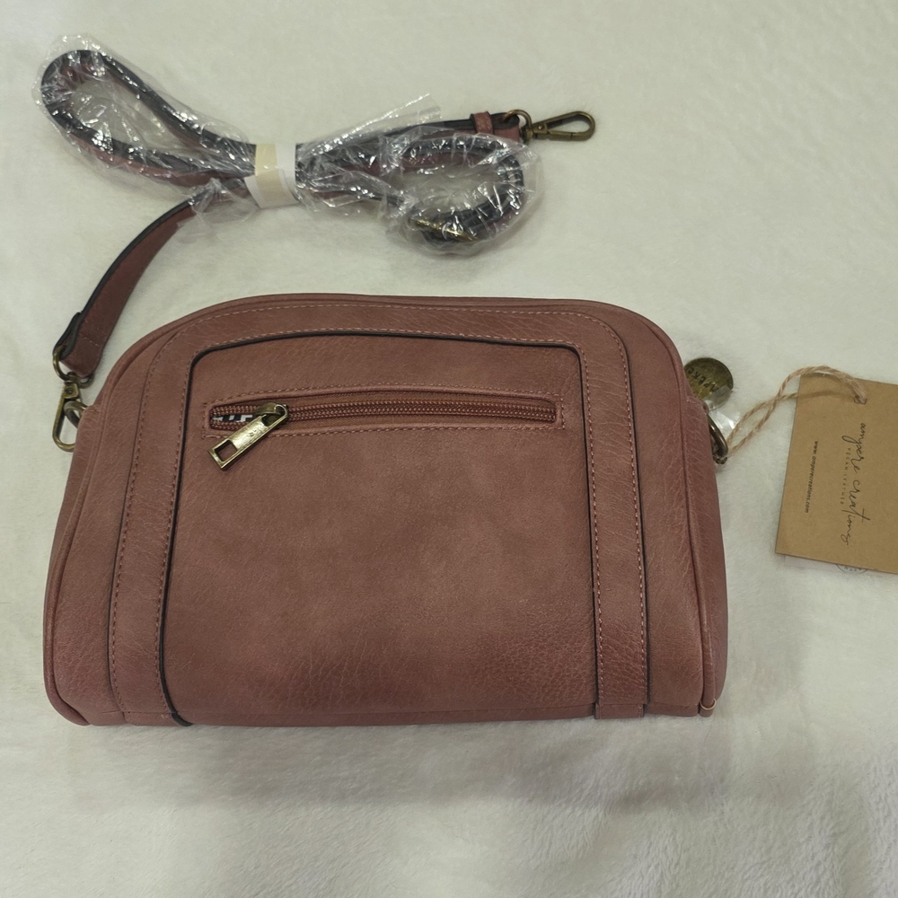 Ampere Creations Vegan Leather Mauve Blush Nude  Shoulder Bag Crossbody
